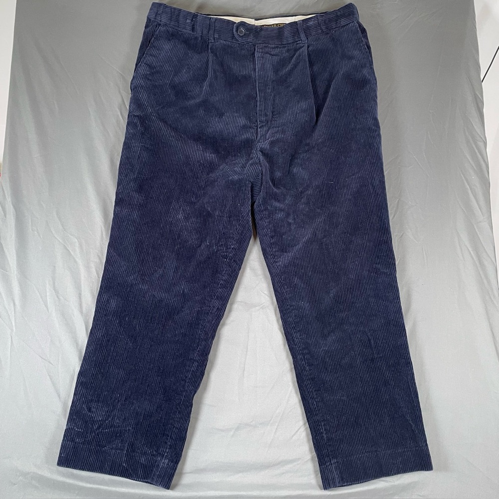 Peter Christian Corduroy Pants Men's Size 42x27 Navy Blue Designer Cotton